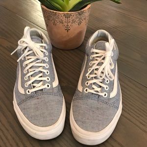 Super cute vans white and blue